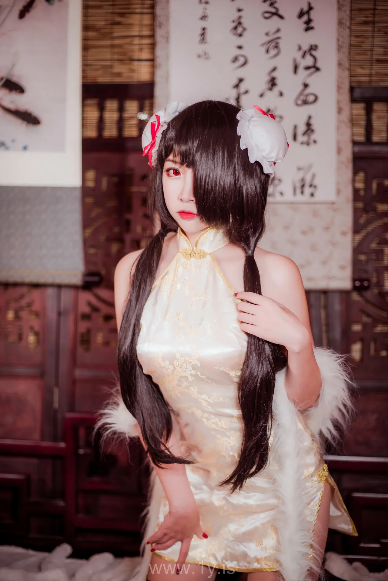 Nisa（二佐） Vol.021 Adorable & Attractive Chinese Jade 狂三旗袍