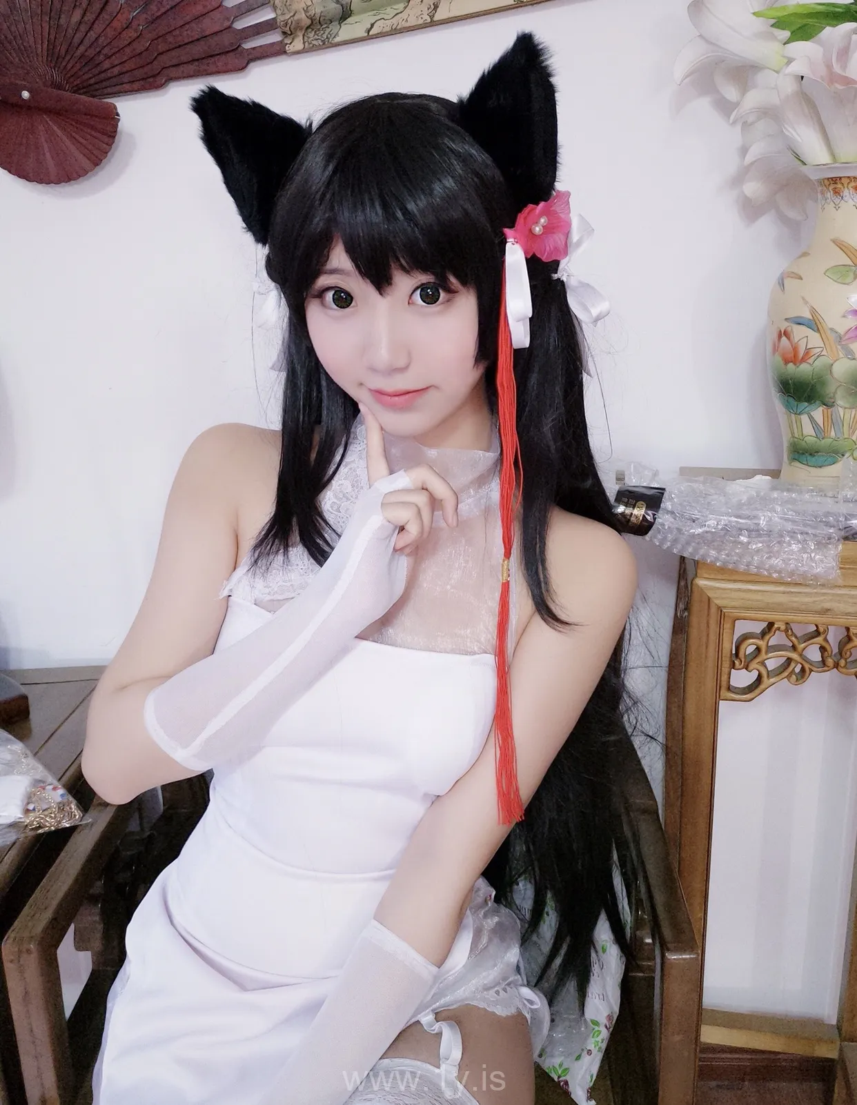 Coser@黑川 NO.004 Gorgeous Asian Cutie 獒犬旗袍