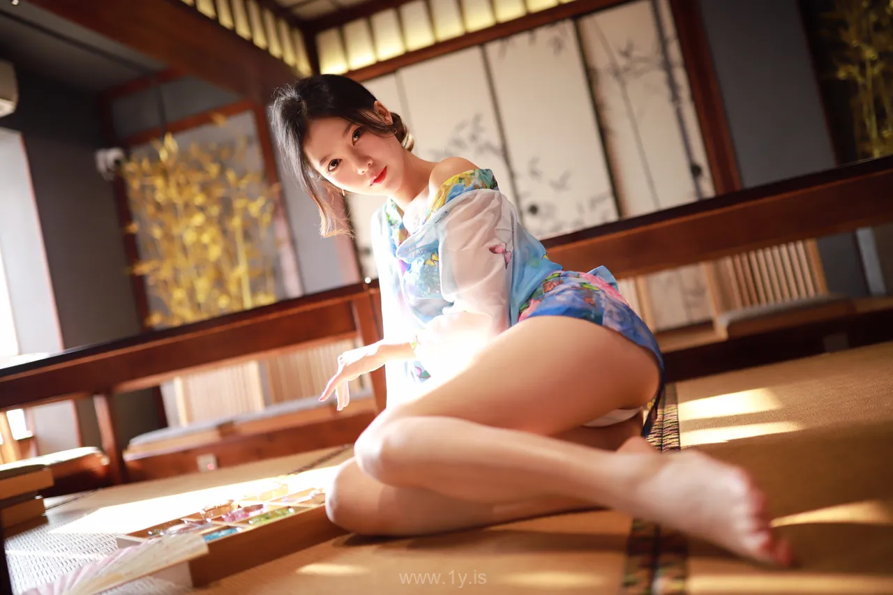 Lishi（抖娘利世） VOL.18 Slim Chinese Peri 水蓝和服