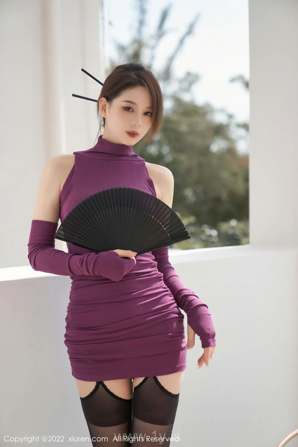 XIUREN(秀人网) NO.4521 Stylish Chinese Peri 言沫_魅惑黑丝